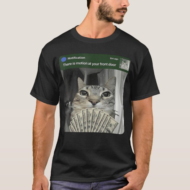 Camiseta Gato Tocando com Menino do Meme de Movimento (Frente)