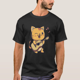 Camiseta Gato Tocando Guitarra Gatinhas Gatinhas Gatinhas G