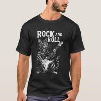 Gato Tocando Guitarra Rock and Roll Amante da Músi