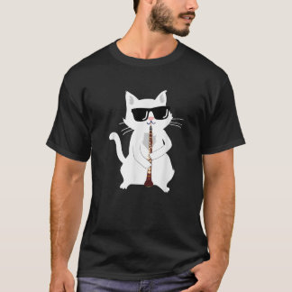 Camiseta Gato Tocando Oboé