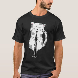 Camiseta Gato Tocando Oboé I Músico I Instrumento Musical I