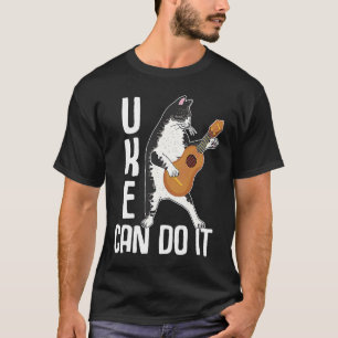 Camiseta Gato Tocando Ukelele Uke Pode Fazer Isso Música To