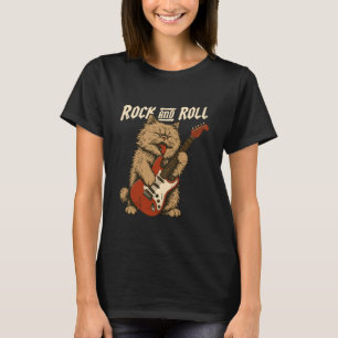 Camiseta Gato Tocando Violão Legal Engraçado Fofinho Felino