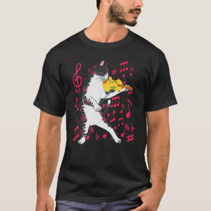 Camiseta Gato Tocando Violino Instrumentos Musicais Violini