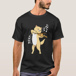 Camiseta Gato Tocando Violino violinista