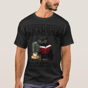 Camiseta Gato Todos Precisam de uma Avó Inteligente e Sarcá