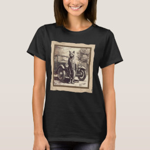 Camiseta Gato Tom Antigo Veículo Automóvel Carro
