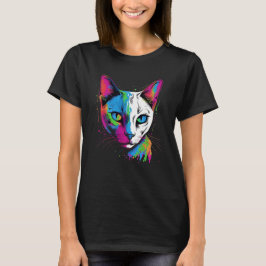 Camiseta Gato Tonquinês Colorido