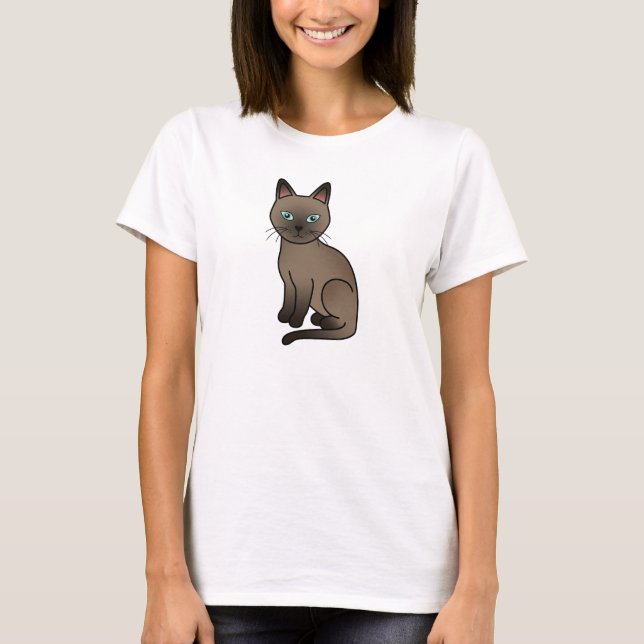 Camiseta Gato Tonquinês Marrom (Frente)