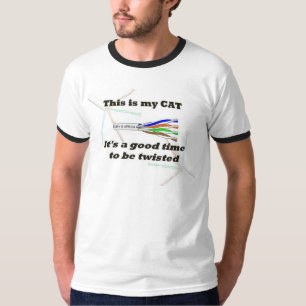 Camiseta gato torcido