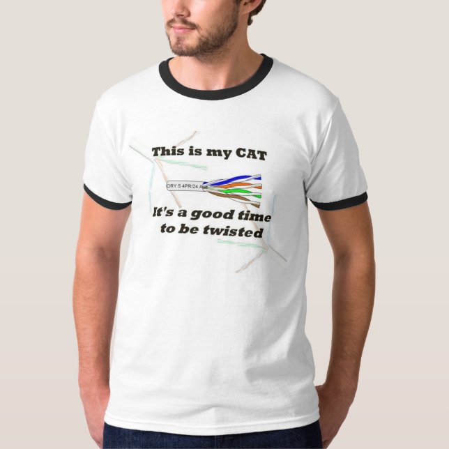 Camiseta gato torcido (Frente)
