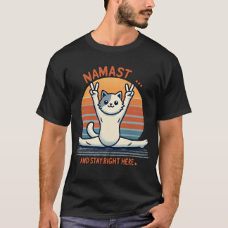 Camiseta Gato Tradicional Cuta Fazendo as Divisões