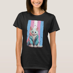 Camiseta Gato Transgênero Bandeira Trans Orgulho LGBT Trans