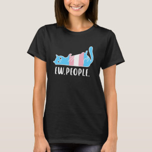 Camiseta Gato Transgênero Engraçado Dizendo Eca Pessoas Int