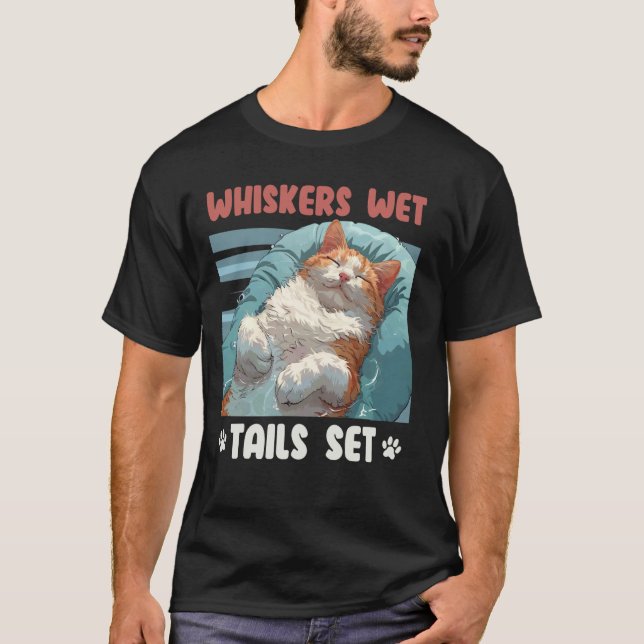 Camiseta Gato Turco Van BIGODES RABOS MOLHADOS CONJUNTO Div (Frente)