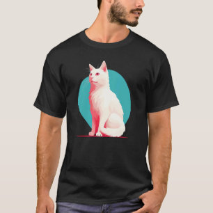 Camiseta Gato Turco Van Minimal, Amo Gatos
