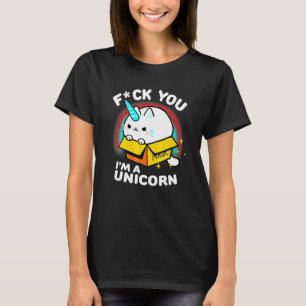 Camiseta Gato Unicórnio Animal Fofo Citação Sassy
