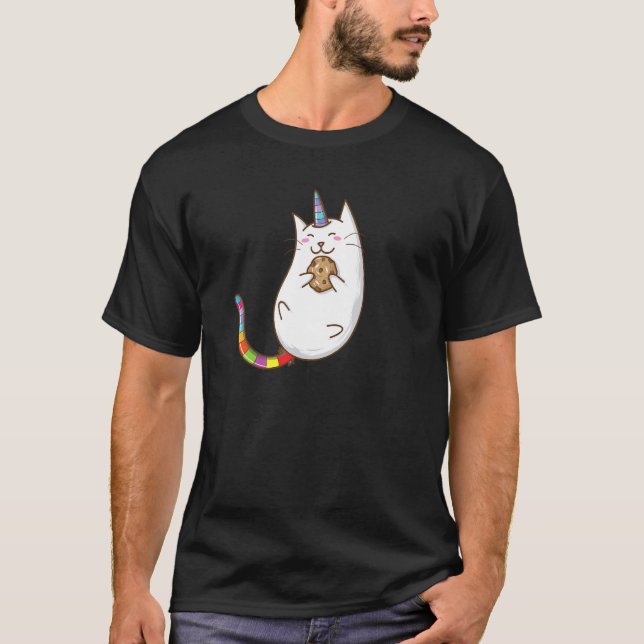 Camiseta Gato Unicórnio Biscoito (Frente)