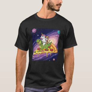 Camiseta Gato Unicórnio Dinossauro Pizza Galáxia Fantasia F