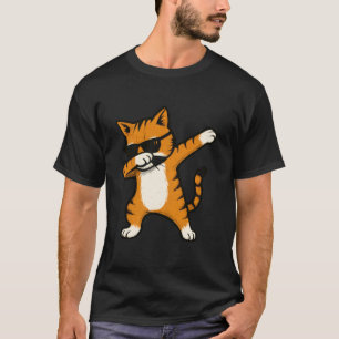 Camiseta Gato Usando Óculos de Sol Dabbing