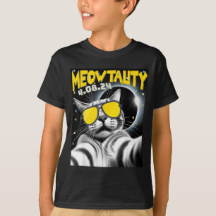 Camiseta Gato Usando Óculos de Sol Família Correspondente 2