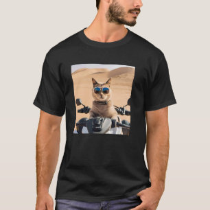 Camiseta Gato Usando Óculos de Sol no Deserto Árabe, Matc