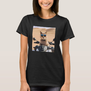 Camiseta Gato Usando Óculos de Sol no Deserto Árabe, Matc
