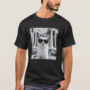 Camiseta Gato Usando Óculos De Sol No Efeso Na Türkiye O