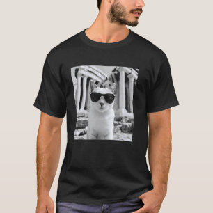 Camiseta Gato Usando Óculos de Sol no Éfeso na Turquia O
