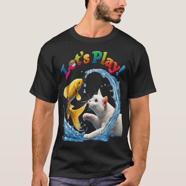 Camiseta Gato Valentão Foi Pescar (Frente)