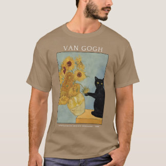 Camiseta Gato Van Gogh retrô