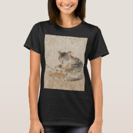 Camiseta Gato Velho Comendo Ramen