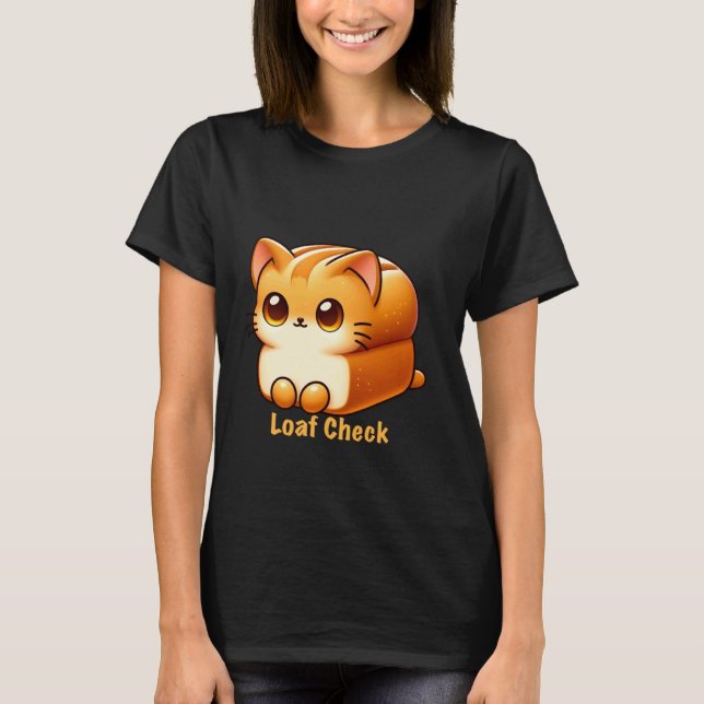 Camiseta Gato Verificar Pão (Frente)