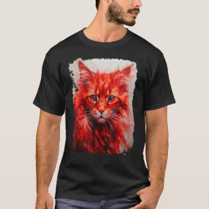 Camiseta Gato Vermelho