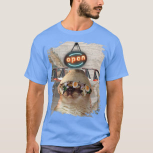 Camiseta Gato Vestindo Ramen Noodles Bowl Engraçado 