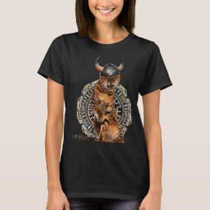 Camiseta Gato Viking Valhalla Guerreiro Nórdico