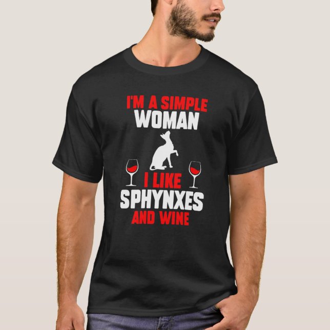 Camiseta Gato Vinho Sphynx (Frente)