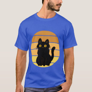 Camiseta gato vintage estilo anos oitenta gato retro propri