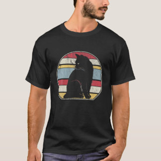 Camiseta Gato Vintage Estilo Retro Gato Gato Gato Gato Gati