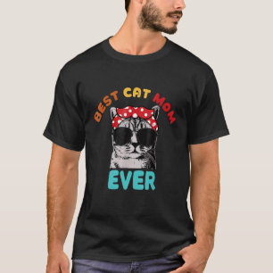 Camiseta Gato Vintage Melhor Gato Mãe Eterna Meow com meu G