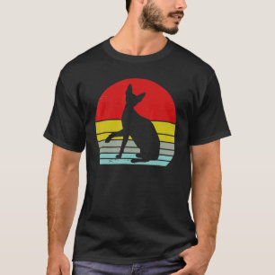 Camiseta Gato Vintage Silhueta de Gatinho Retro Estilo Anos