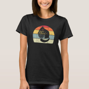 Camiseta Gato Vintage Silhueta de Gato Retro Gatinho Animal