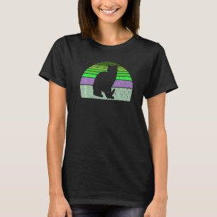 Camiseta Gato Vintage Silhueta de Gato Retro Gatinho Animal