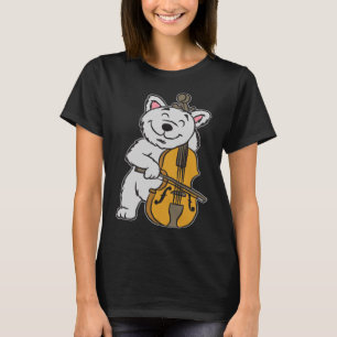 Camiseta Gato violoncelo professora de música