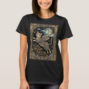 Camiseta Gato Voador de Maiolica Italiana: Felino do Renasc