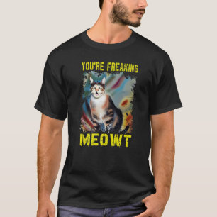 Camiseta Gato Você Está Me Meowtendo Antigo Meme de Gato