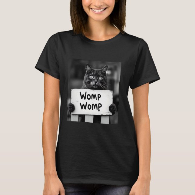 Camiseta Gato Womp Womp Meme Divertido Gen Z Tendência (Frente)
