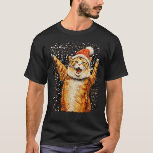 Camiseta Gato Xadrez Pop Art Feliz Natal