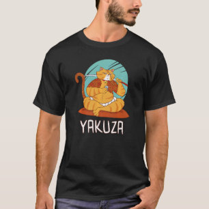 Camiseta Gato Yakuza Gokudo Máfia Japonesa Katana Japão Saq