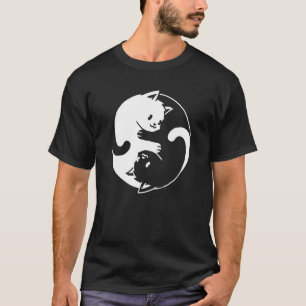 Camiseta Gato Yin Yang Fofo Espiritualidade Zen Meditação B